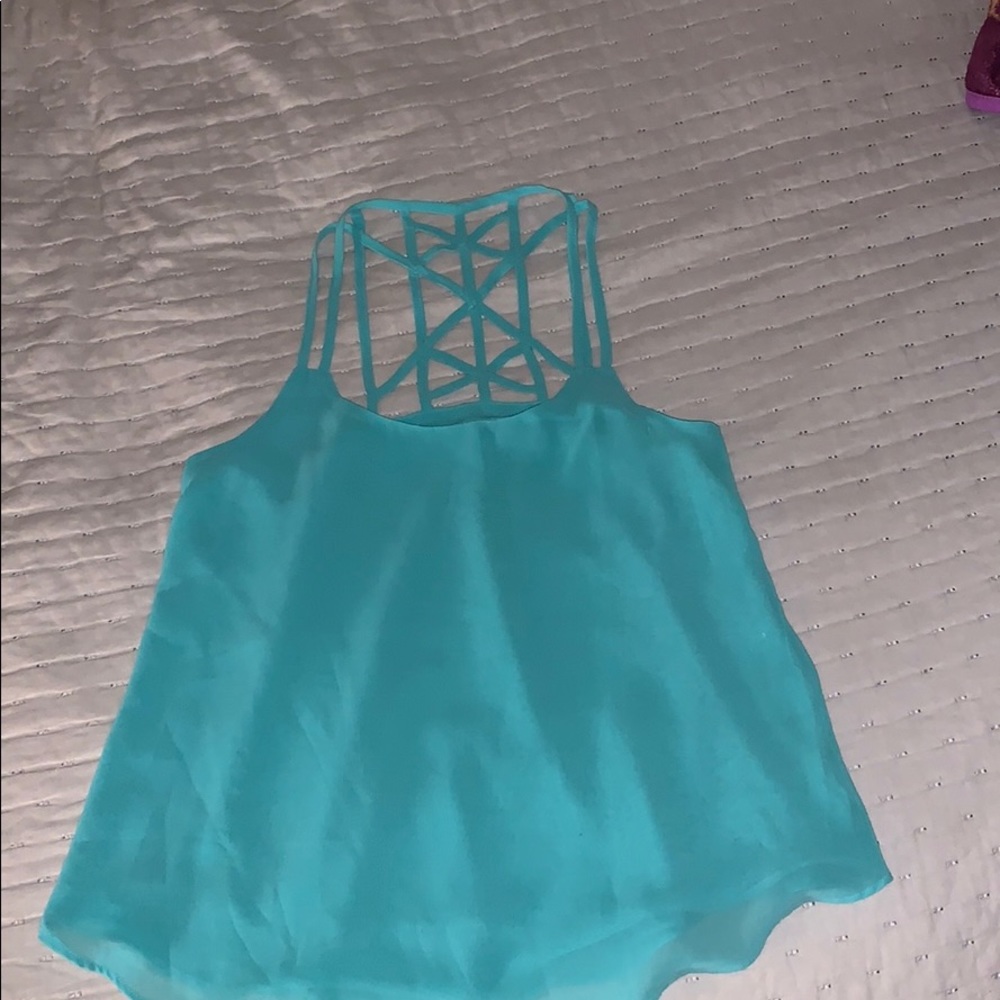 Teal blouse